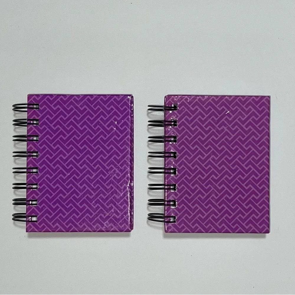 Staples Purple Small Lined Spiral Mini Notebook 3.25” x 4.25”